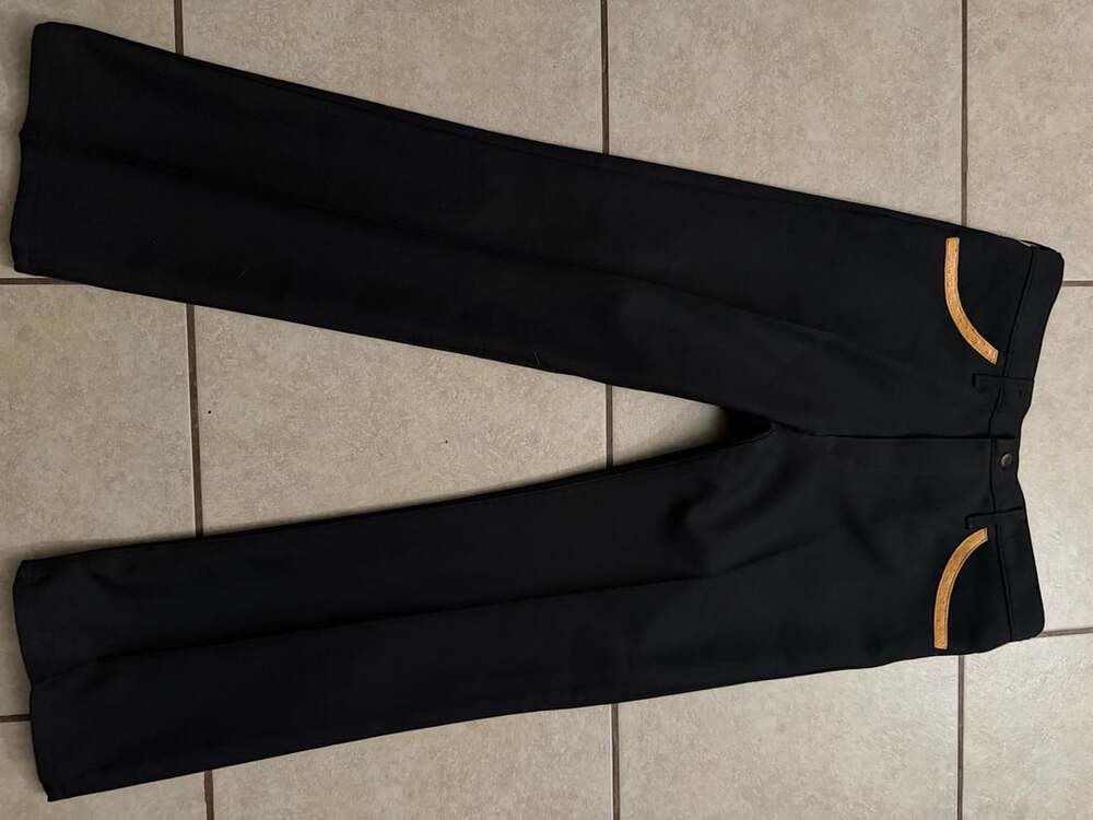 Wrangler Dress Pants 36 x 30 Black Ostrich Print Waistband
